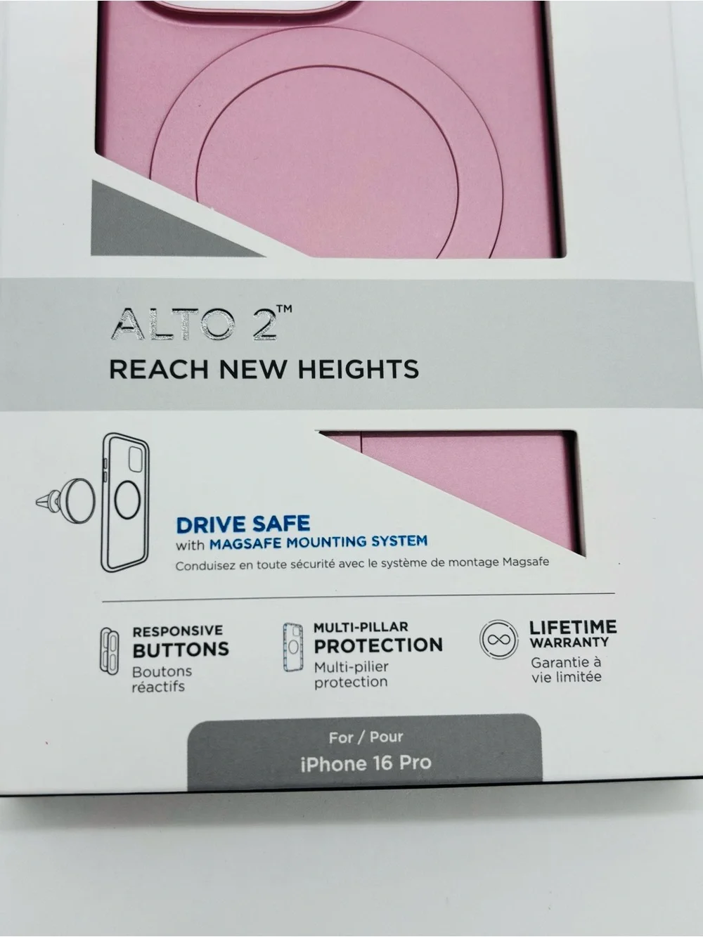 Nimbus9 Alto 2 iPhone 16 Pro Pink MagSafe Case Drop Tested Protection Slim New